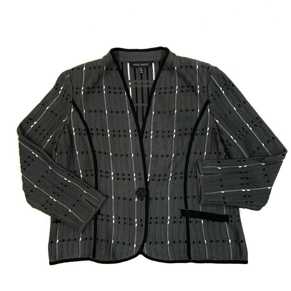 MING WANG Sweater Blazer (Sz Petite Large)